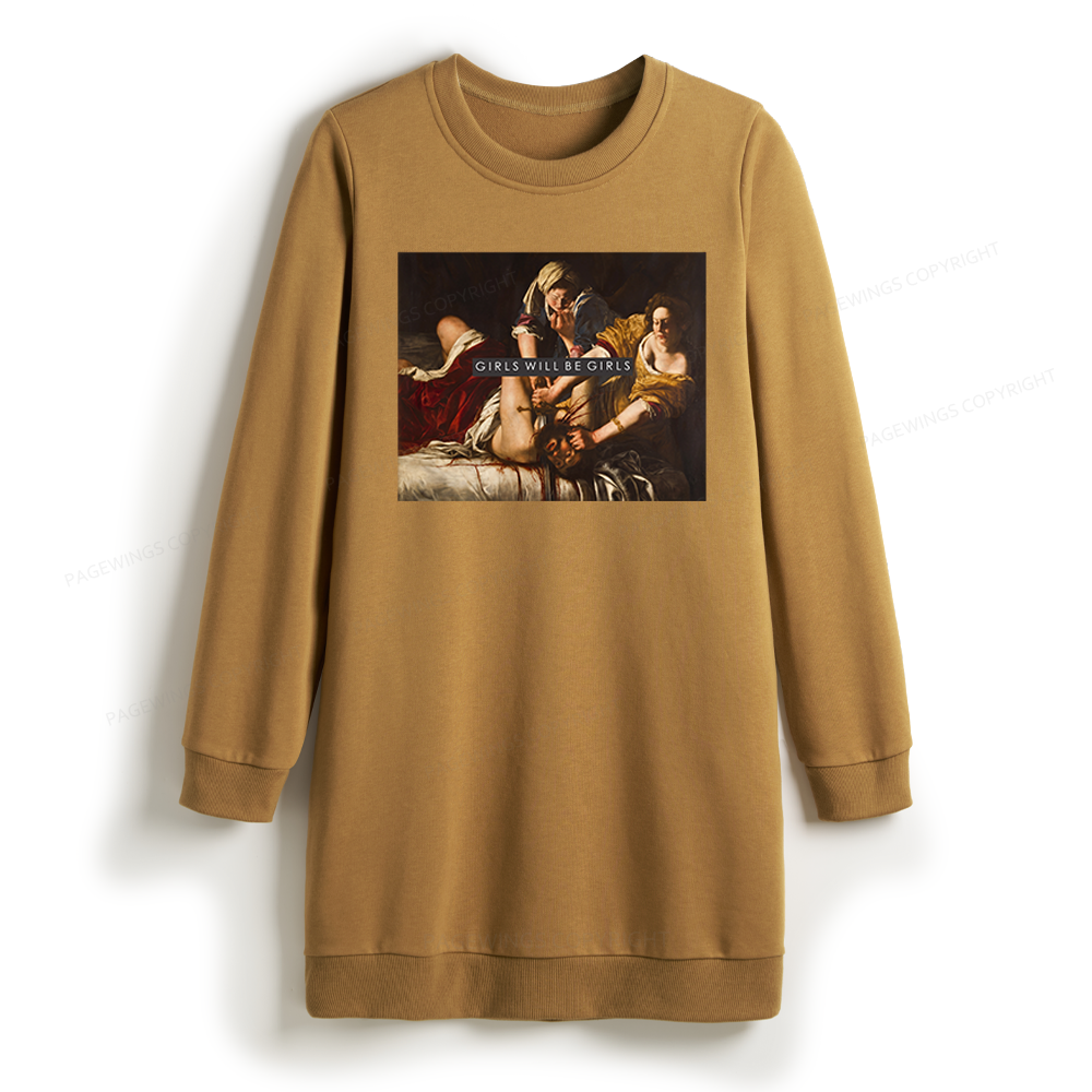 Pagewings Girls Will Be Girls Sweatshirt Dress