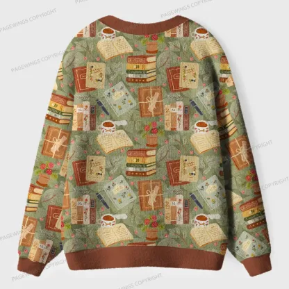 Pagewings Read Books Stay Weird Unisex Ugly Cardigan Sweaters