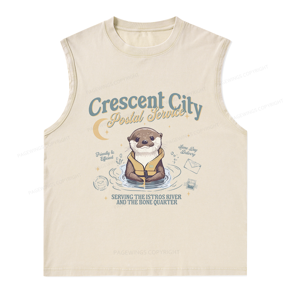 Pagewing Reading Fantasy Bookish Unisex Washed Tank Top