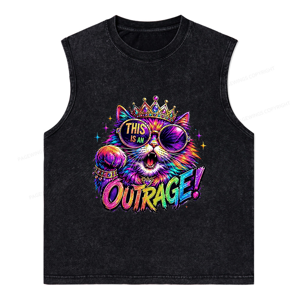 Pagewings Sci-Fi Book Lover Unisex Washed Tank Top