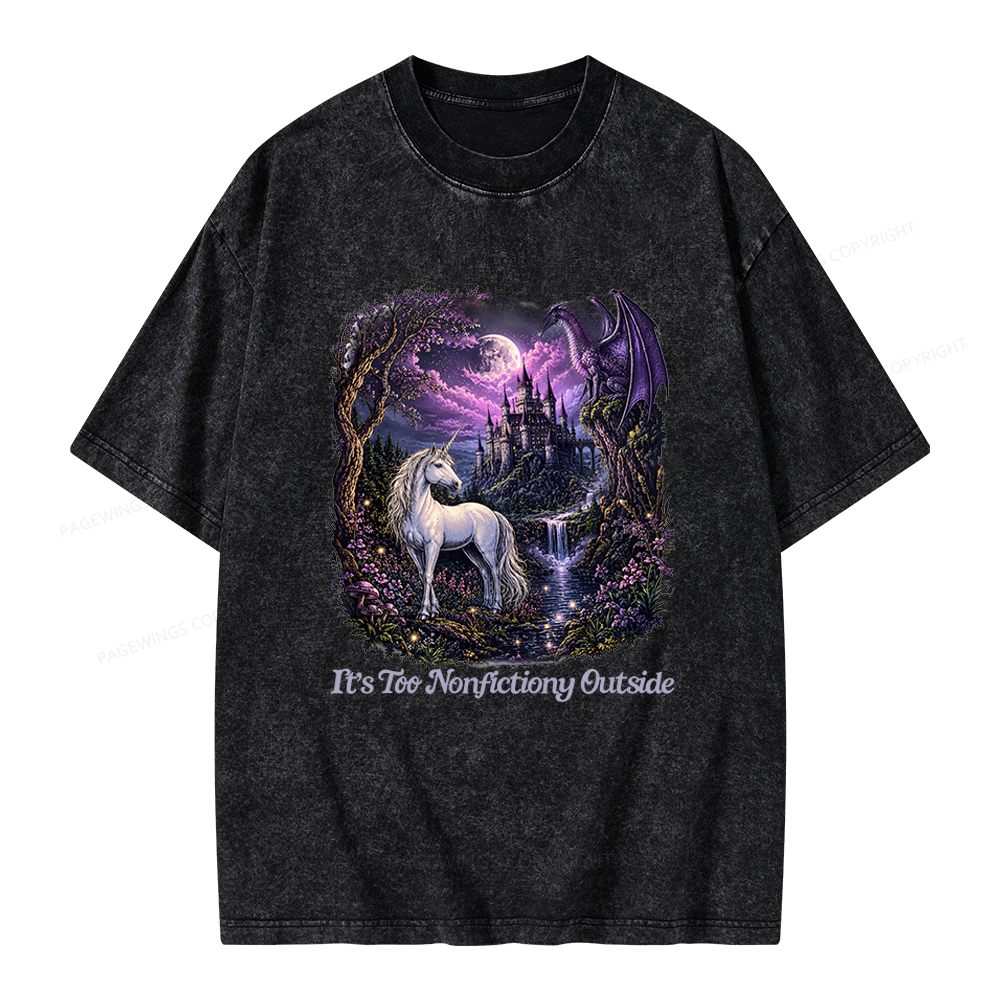 Pagewings 90s Fantasy Unisex Washed T-shirt