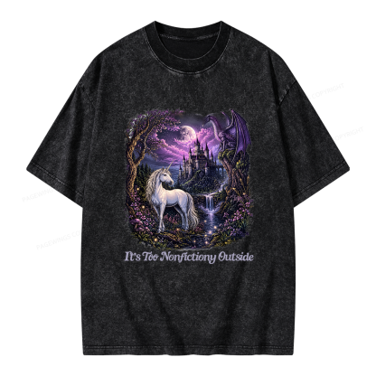 Pagewings 90s Fantasy Unisex Washed T-shirt