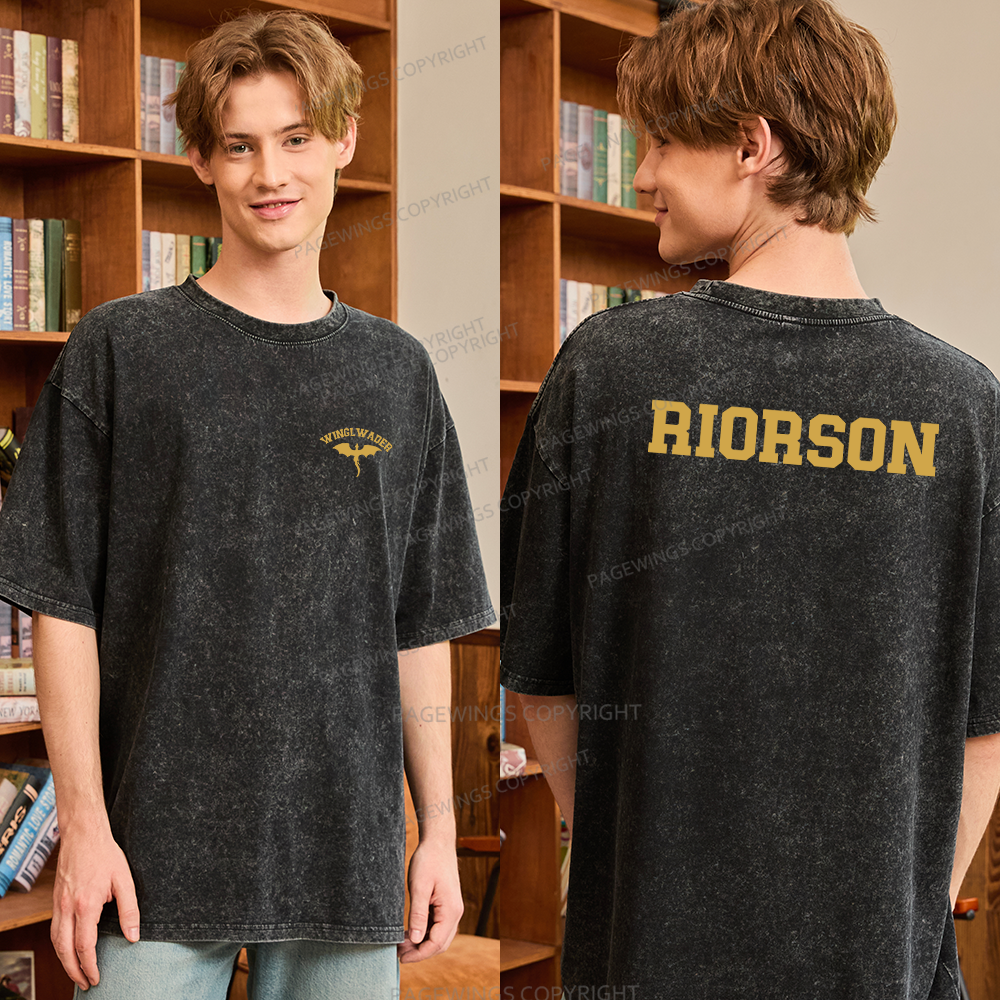 Pagewings Fantasy Bookish Unisex Washed T-shirt