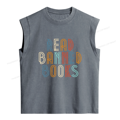 Pagewing Read Banned Books Women's Washed Tank Top