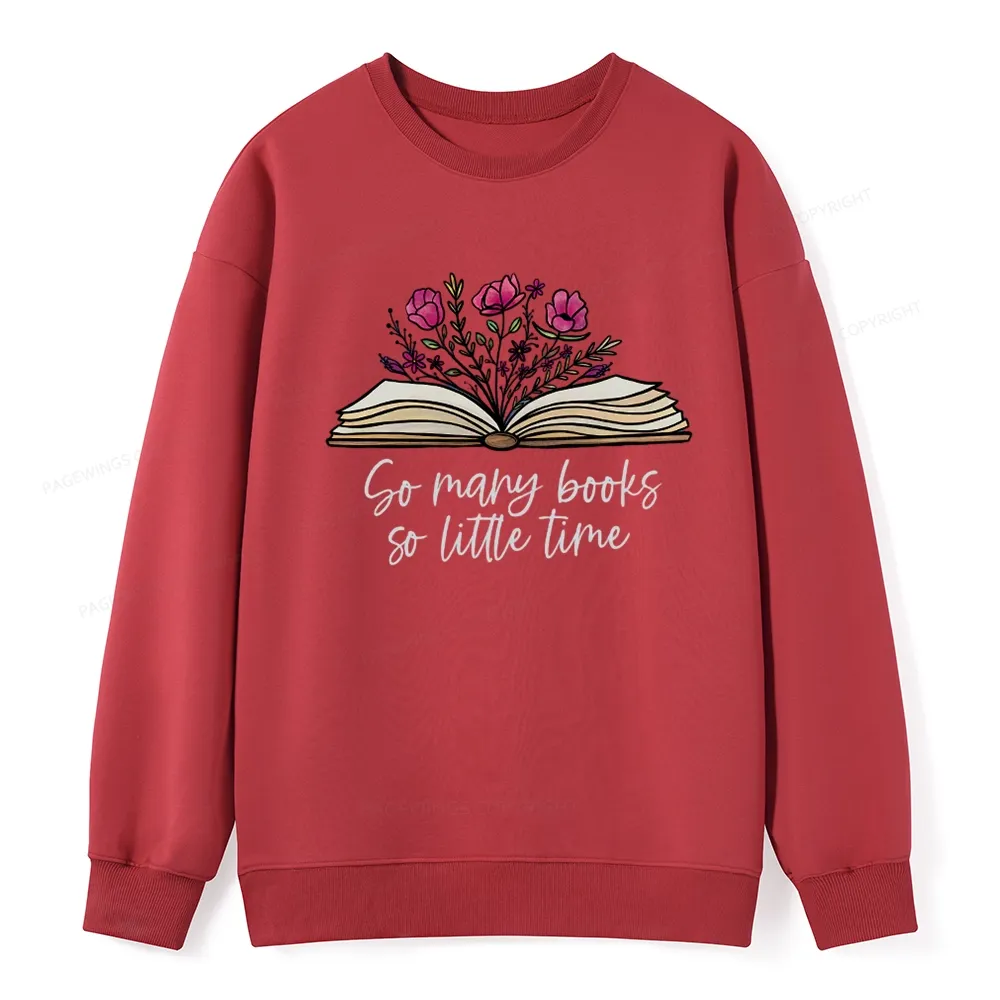 Pagewings So Many Books So Little Time Unisex Classic Sweatshirt