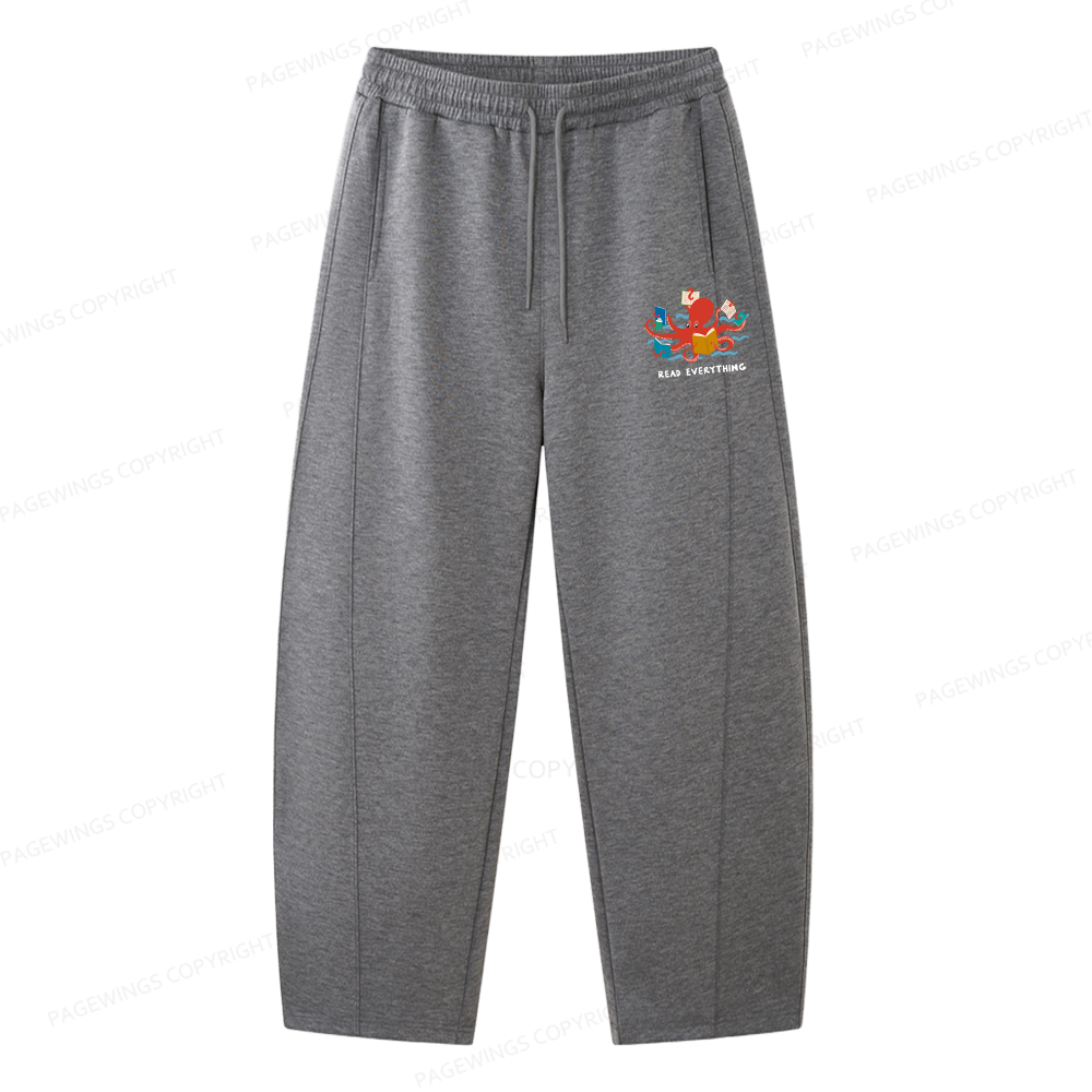 Pagewings Read Everything Unisex Barrel Sweatpants