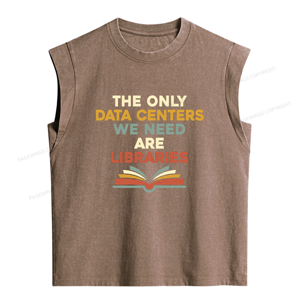 Pagewings The only Data Centers Women's Washed Tank Top