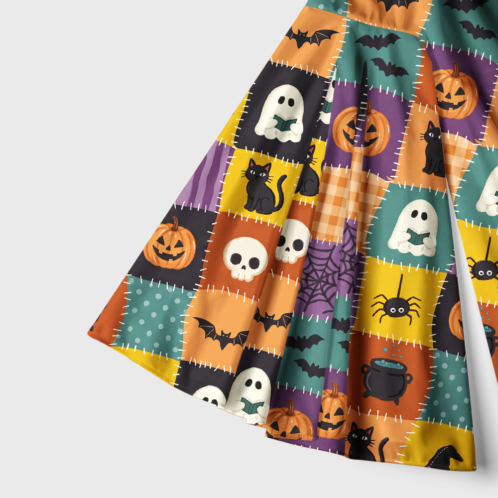 Pagewings Ghosts Love Reading Bell Sleeve Dress