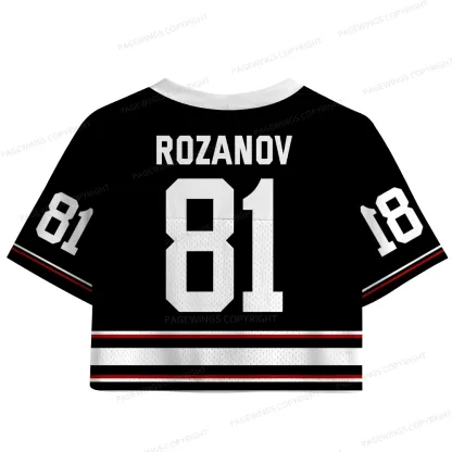 Pagewings Romance Novel Lover Women's Crop Mesh Jersey