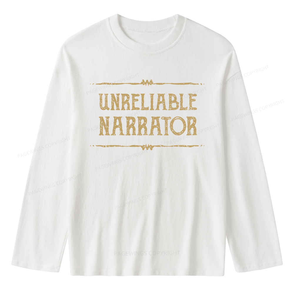 Pagewings Unreliable Narrator Unisex Lightweight Long Sleeve T-Shirt