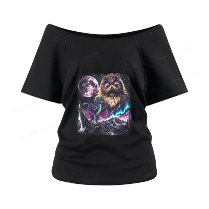 Pagewings Sci Fi Books Lover Women Off Shoulder T-shirts