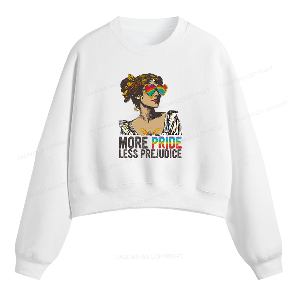 Pagewings More Pride Less Prejudice Fleece Crop Sweatshirt