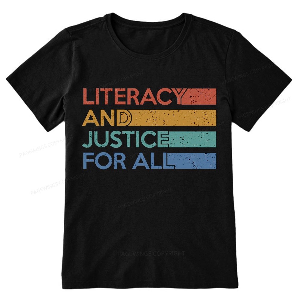 Pagewing Literacy and Justice For All Unisex Classic T-shirt