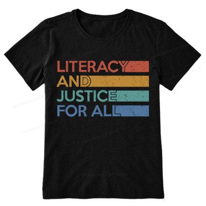 Pagewing Literacy and Justice For All  Unisex Classic T-shirt