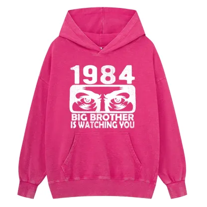 Pagewings Big Brother is Watching You Unisex Washed Hoodie