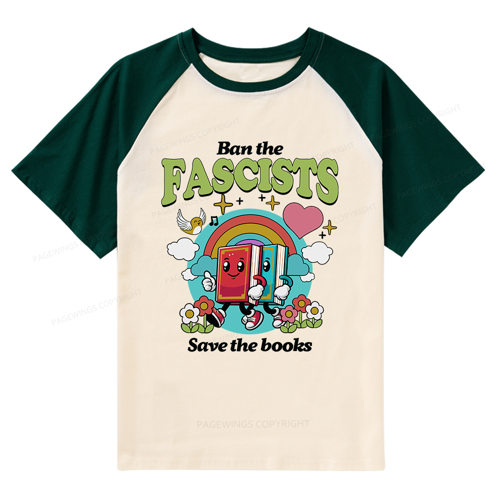 Pagewings Read Banned Books Social Justice Raglan T-shirt