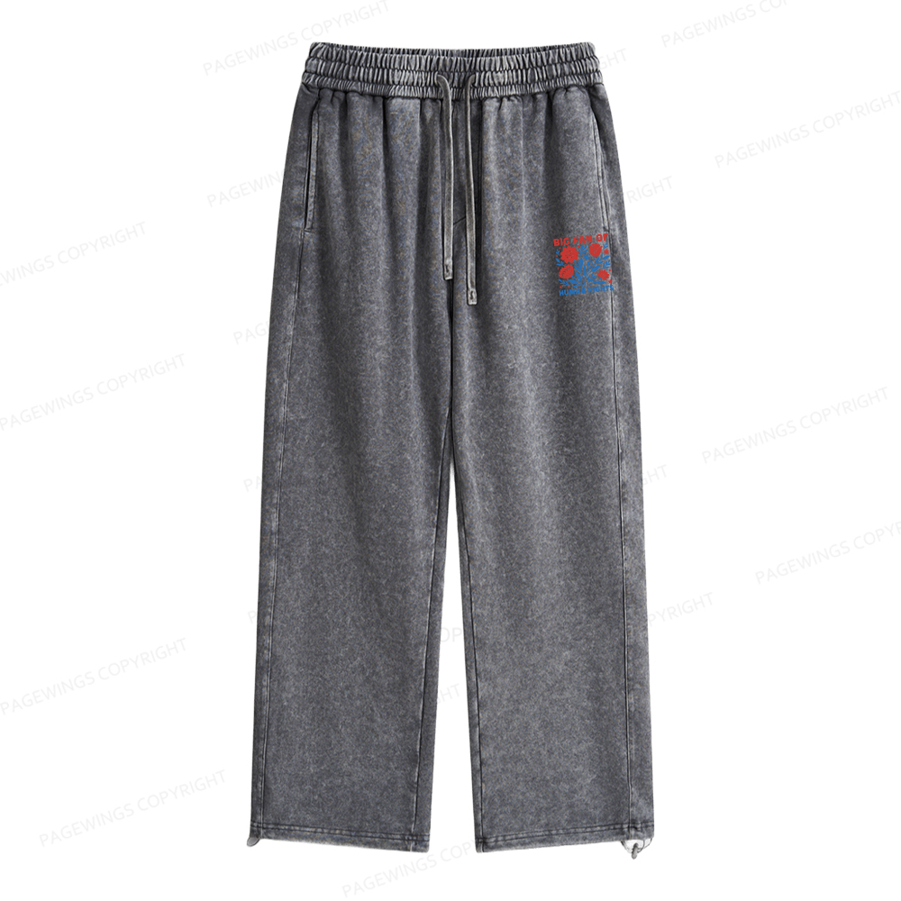 Pagewings Big Fan Of Human Rights Unisex Washed Sweatpants
