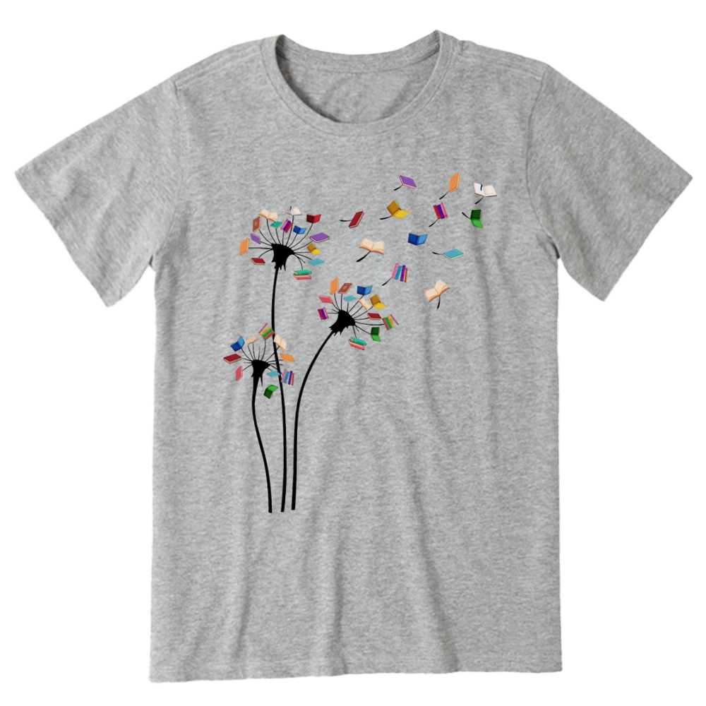 Pagewings Cute Dandelion Books Flower Fly Unisex Classic T-shirt