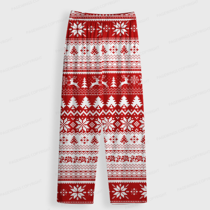 Pagewings Christmas Reading Unisex Button-Up Pajama Set