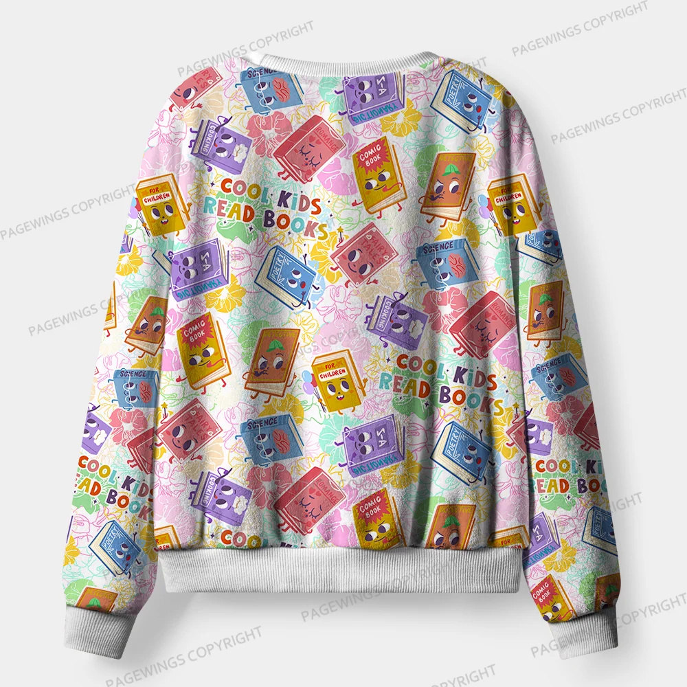 Pagewings Cool Kids Read Books Unisex Flannel Pajama Set