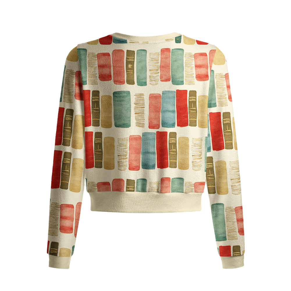 Pagewings Bookish Vibe Crew Neck Cardigan Sweaters