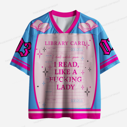 Pagewings Library Card Unisex Mesh Jersey