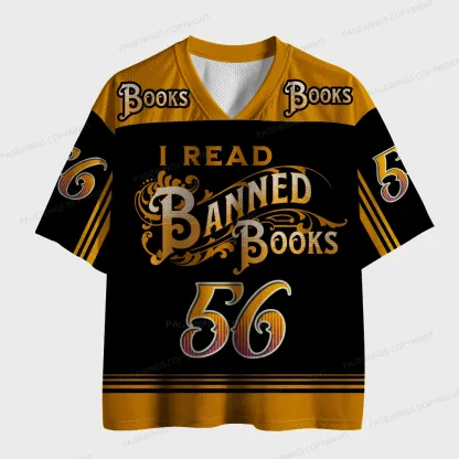 Pagewings I Read Banned Books Unisex Mesh Jersey