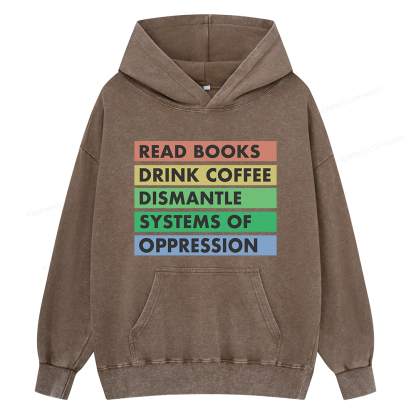 Pagewings Read Books Unisex Washed Hoodie