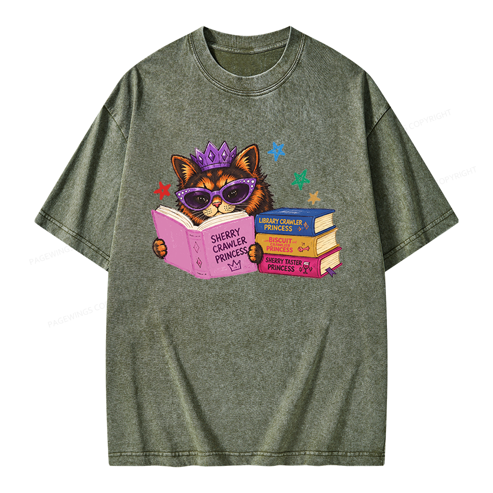 Pagewings Sci-Fi Book Lover Unisex Washed T-shirt