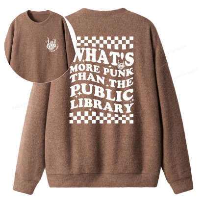 Pagewings Punk The Public Library Unisex Knit Sweatshirt