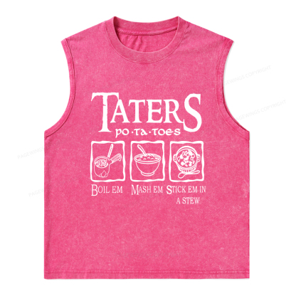 Pagewings Taters PoTaToes Unisex Washed Tank Top