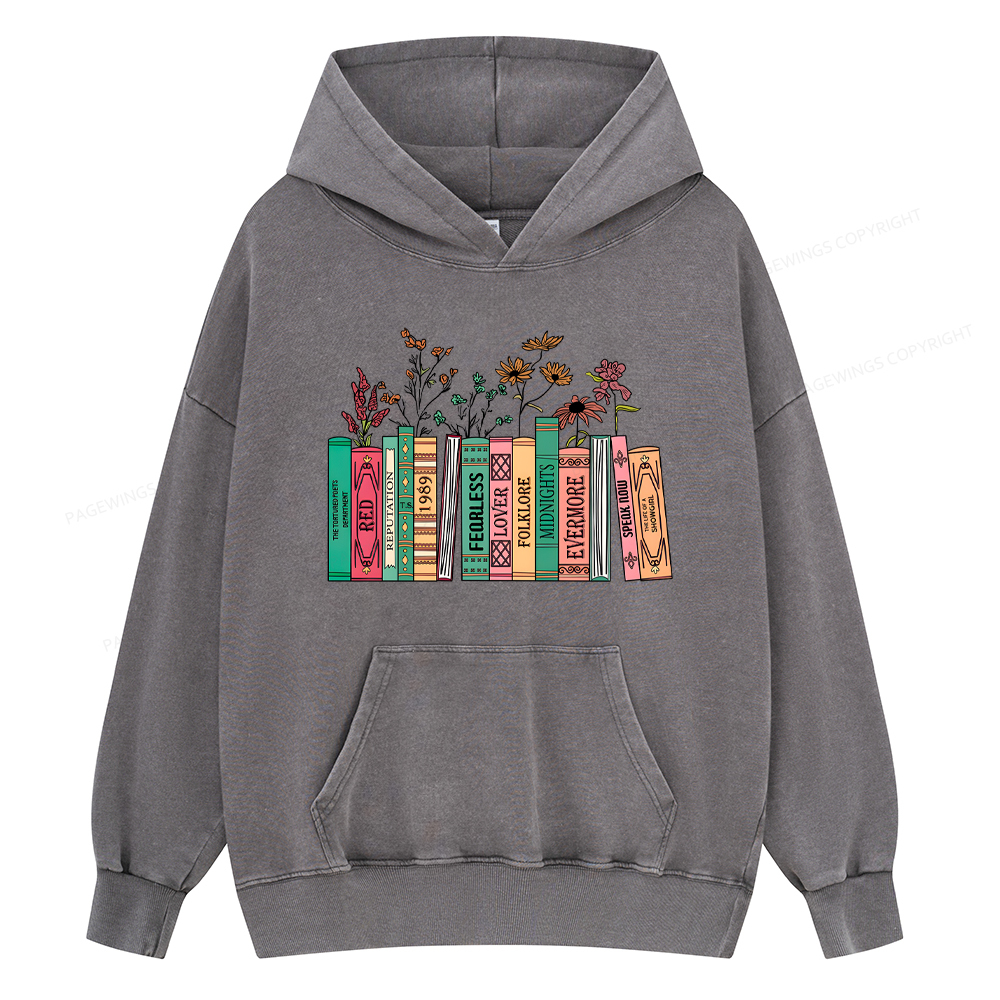 Pagewings Book Lover Unisex Washed Hoodie