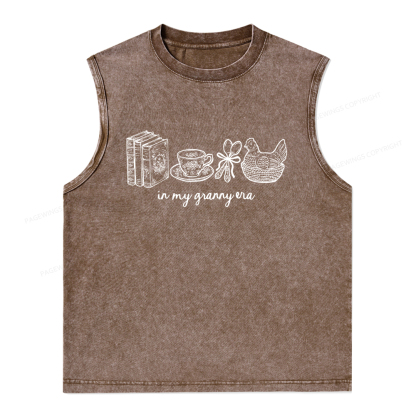 Pagewings In My Granny Era Unisex Washed Tank Top