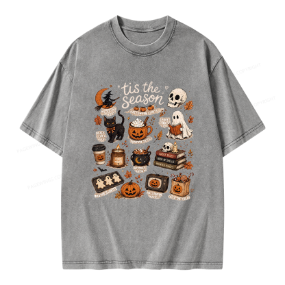 Pagewings Tis The Season Unisex Washed T-shirt