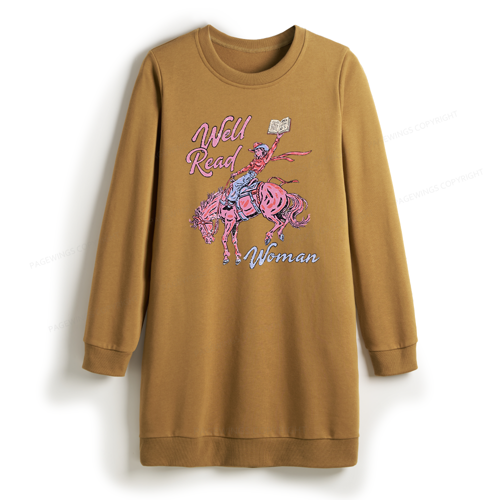 Pagewings Well Read Woman Sweatshirt Dress