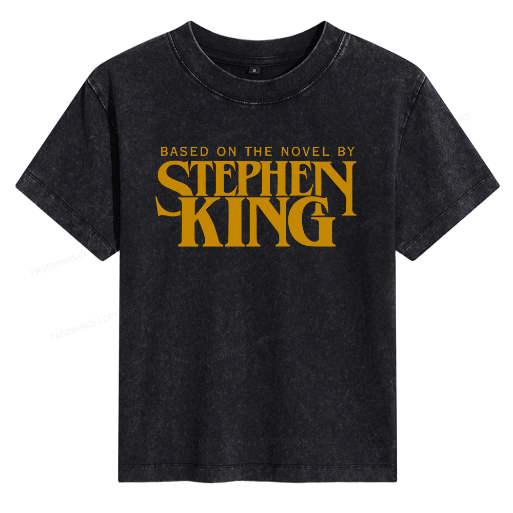 Pagewings Based On A Novel By Horror Writer Women's Washed T-shirt