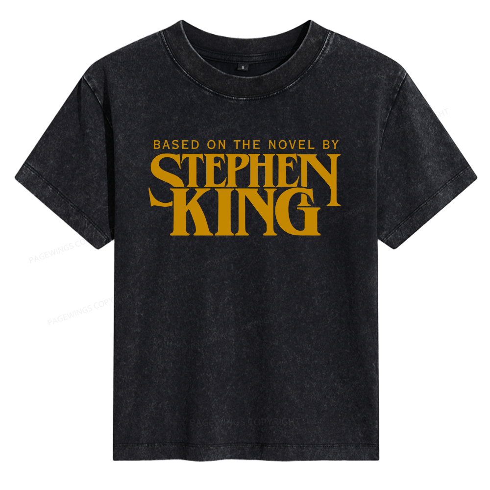 Pagewings Based On A Novel By Horror Writer Women's Washed T-shirt