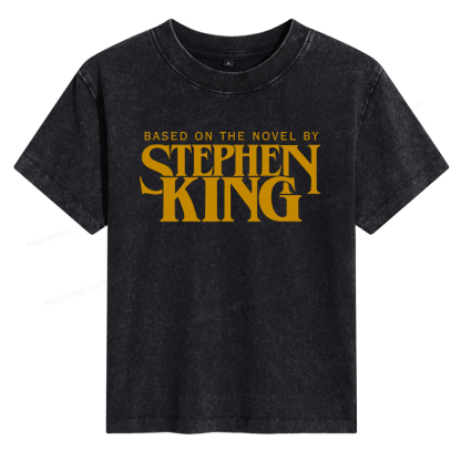 Pagewings Based On A Novel By Horror Writer Women's Washed T-shirt