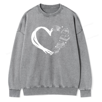 Pagewing Love of Books Unisex Washed Sweatshirt