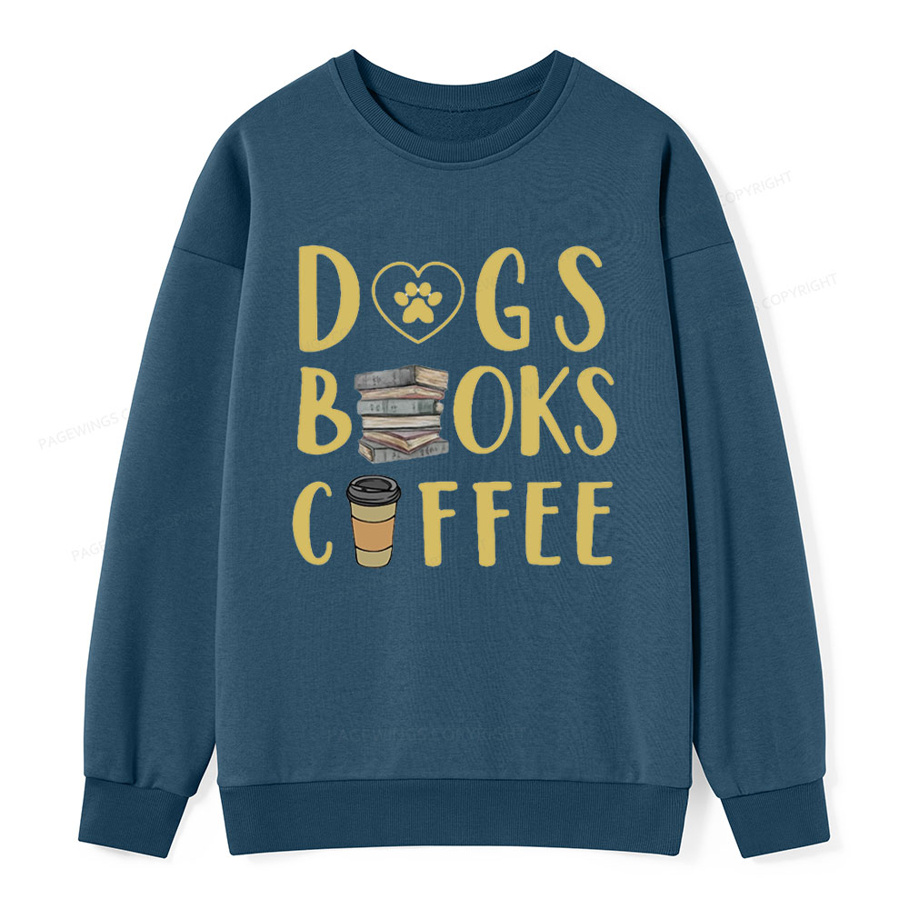 Pagewing Dogs, Books, Coffee Unisex Classic Sweatshirt