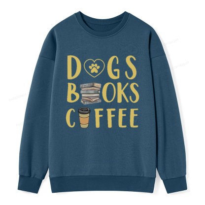Pagewing Dogs, Books, Coffee Unisex Classic Sweatshirt