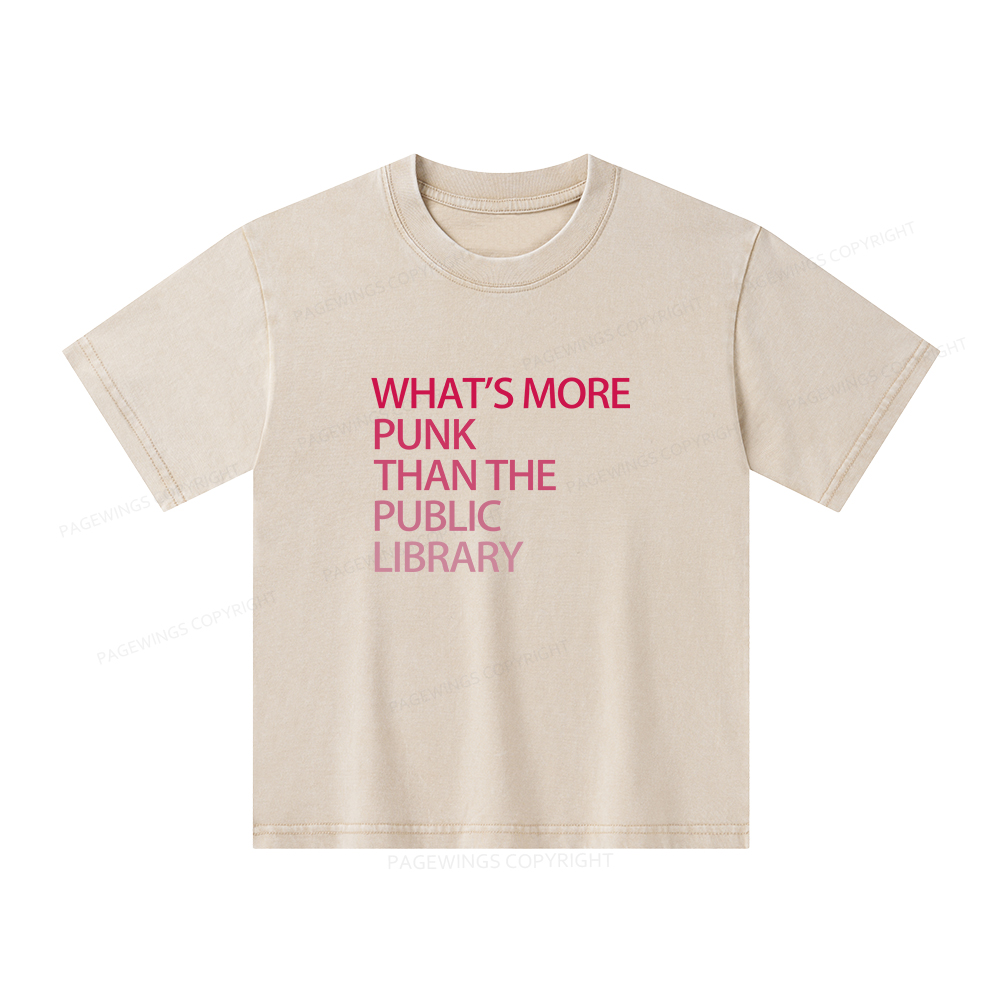 Pagewings What's More Punk That The Public Library Unisex Kids Washed T-shirt