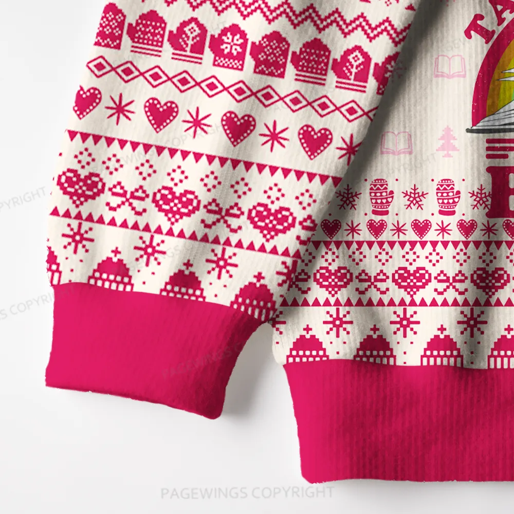 Pagewings Take A Look It's In A Book Unisex Ugly Knit Sweatshirt