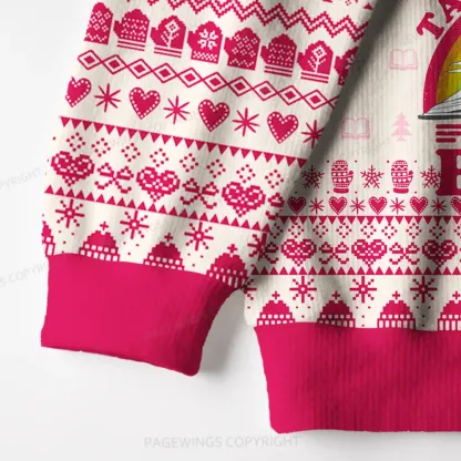 Pagewings Take A Look It's In A Book Unisex Ugly Knit Sweatshirt