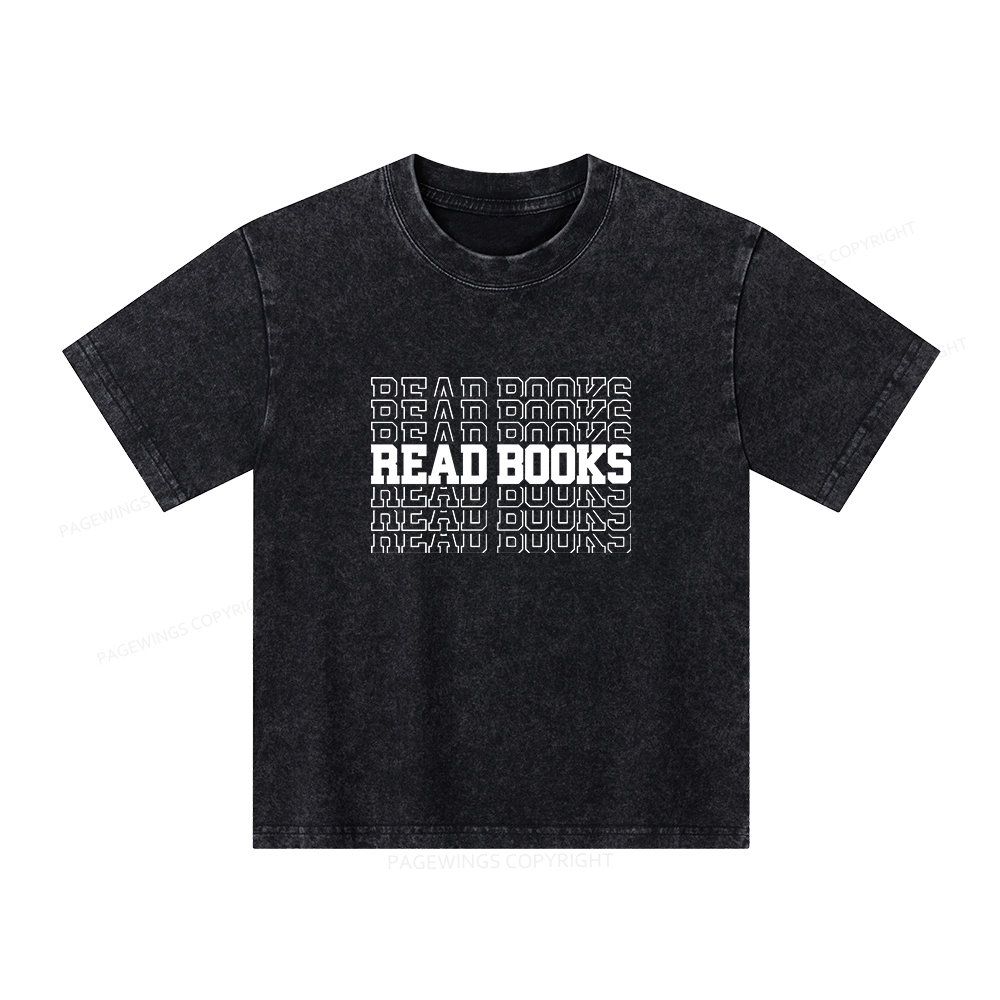 Pagewings Week and Library Unisex Kids Washed T-shirt