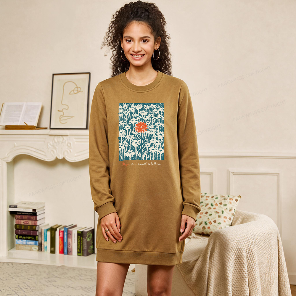 Pagewings Hope Is A Small Rebellion Sweatshirt Dress