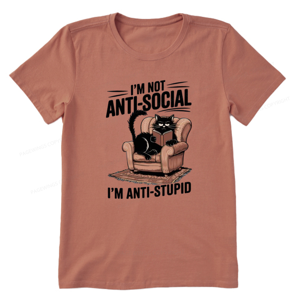 Pagewings Anti-Stupid Cat Unisex Classic T-shirt