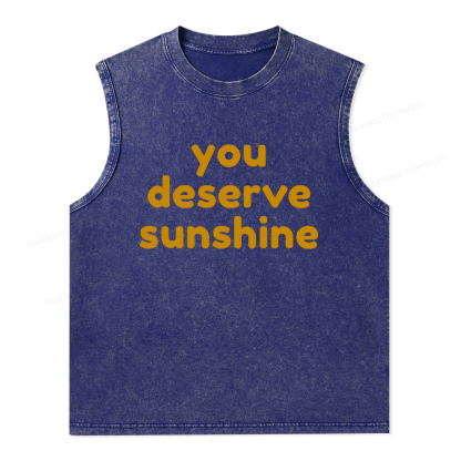 Pagewings You Deserve Sunshine Unisex Washed Tank Top