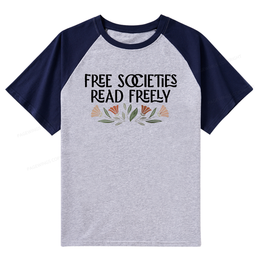 Pagewings Read Freely Raglan T-shirt