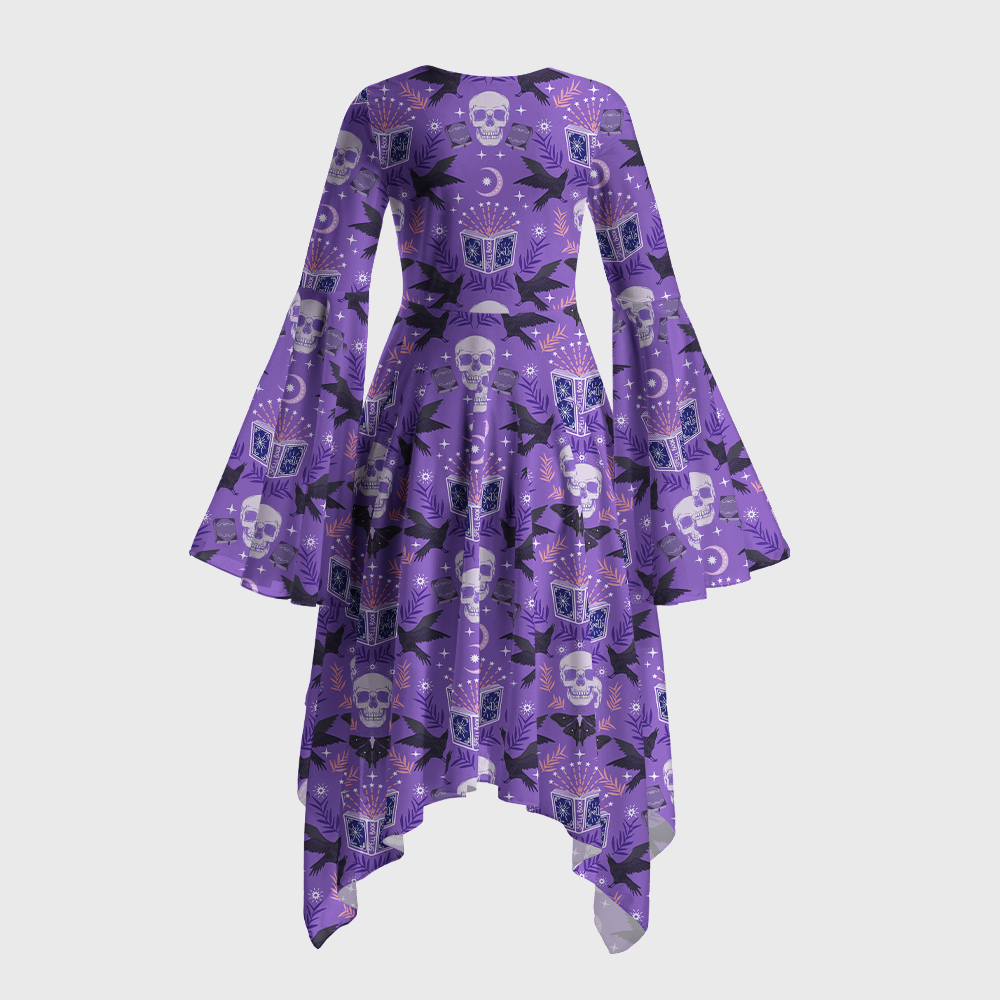 Pagewings Books Fantasy Reader Bell Sleeve Dress